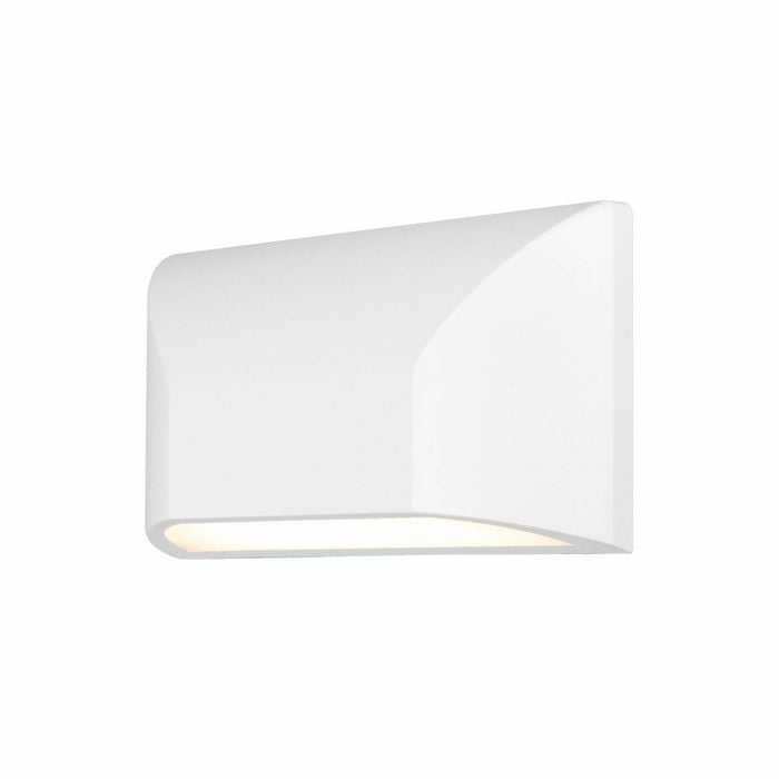 Telbix White Bloc Exterior Led Wall Lamp