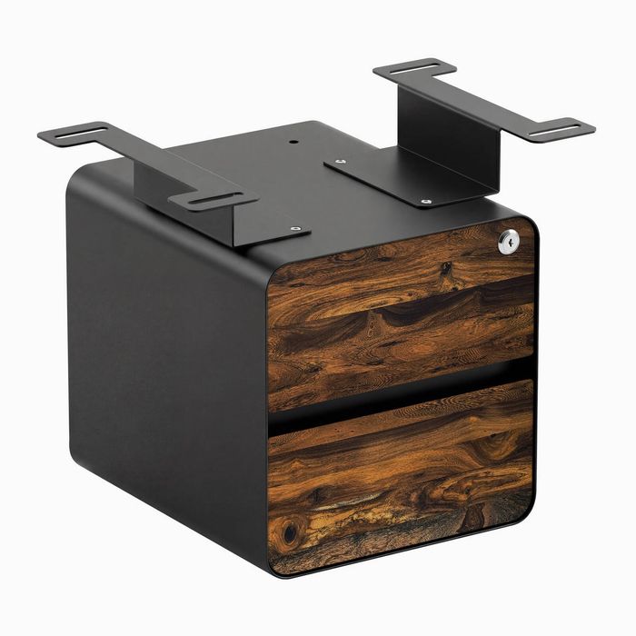 Desky Minimal Under Desk Cabinet Black Frame
