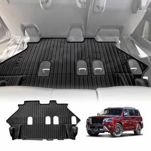 Third Row Seat Floor Mat for Nissan Patrol 2012-Onwards  Y62 Series Heavy Duty All Weather Car Mats Carpet Liner Set