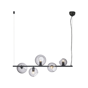 Oriel Lighting Sinus Designer Clear Glass Pendant Light 120cm
