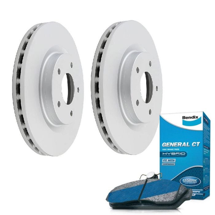 Front Bendix Brake Pads + Rotors Mitsubishi Asx, Lancer, Jeep Compass, Peugeot 4008, Dodge Caliber, Avenger