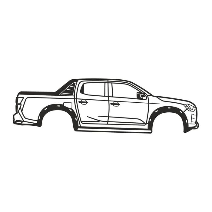 Isuzu D-Max 2025 Silhouette Metal Wall Art