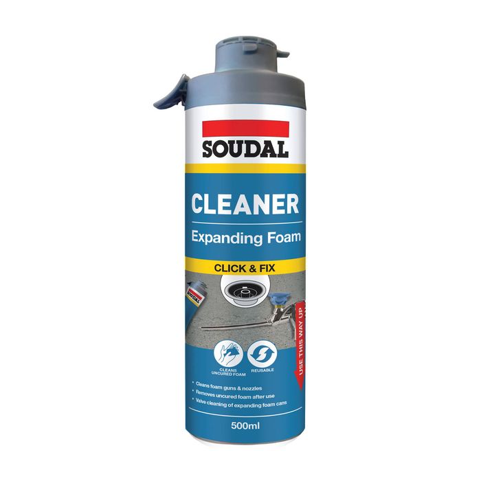 Soudal 500ml Click & Fix Expanding Foam Cleaner