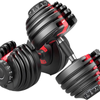 Fitnesslab 48kg Adjustable Dumbbells Dumbbell Set Weight Dumbbells Plates 2x24kg