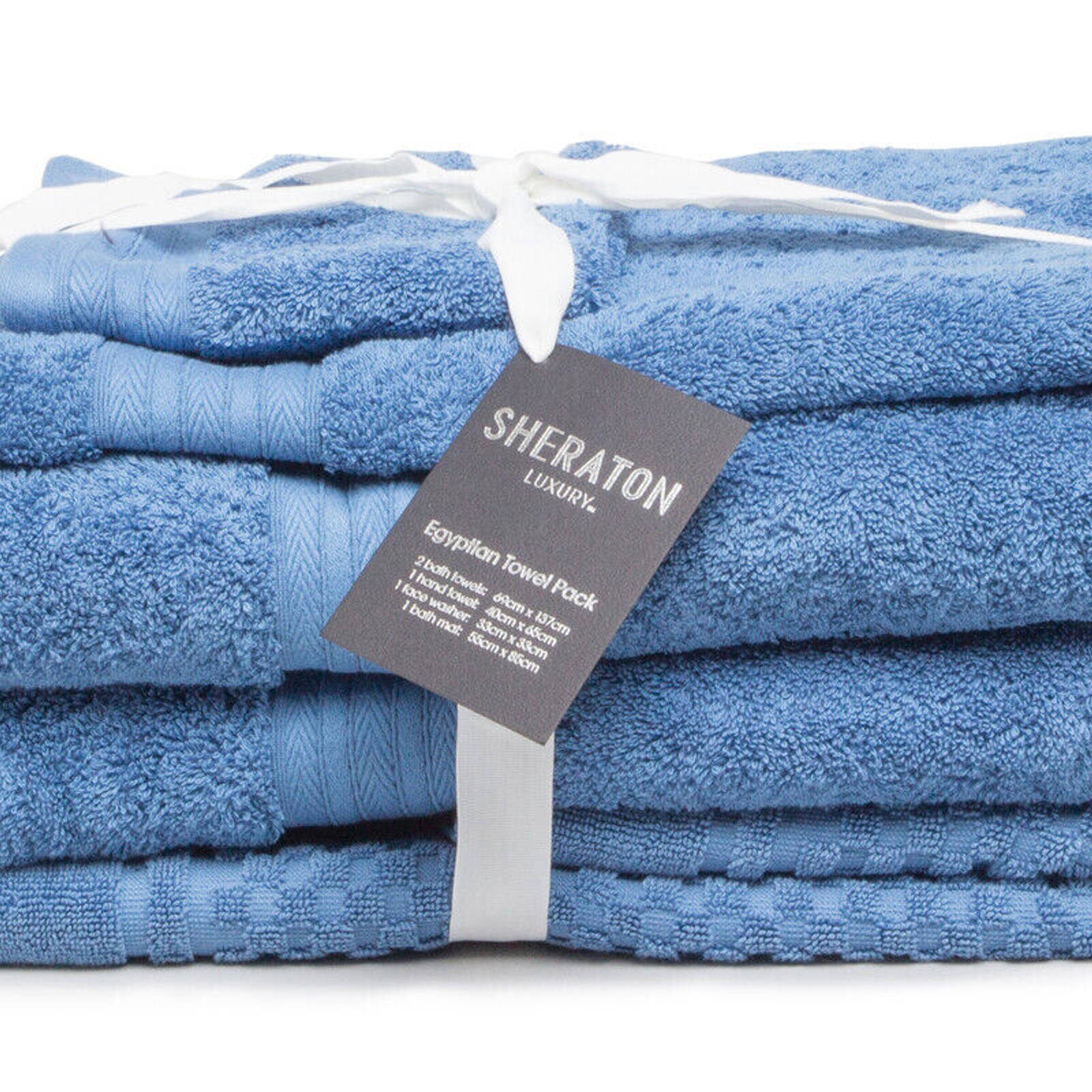 5pc Sheraton Luxury Egyptian Towel Pack Coast Bunnings Australia