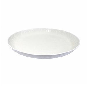 SS Collective White Bamboo Pressed Tin Large Service Platter Serveware 41cm