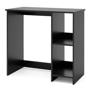 Costway 80cm Wood Computer Desk Writing Workstation Office Shelves Black