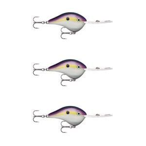 3x Rapala Dives to 20ft Crankbait Lures with Deep Diving Metal Disc - Big Shad