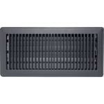 Accord 15 x 35cm Charcoal Metal Louvered Floor Vent