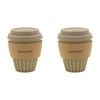 2pk Ecology Wander Coffee Tumbler Carry Cup 300ml Ochre