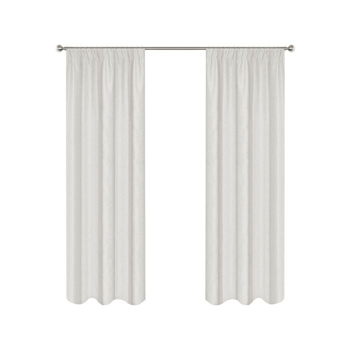 Smart Home Products 190cm-wide Ivory Hilton Pencil Pleat Blockout Curtain - 2 Pack - 150-230 x 160cm