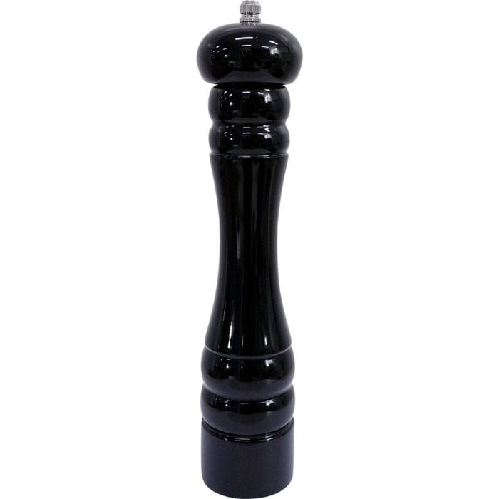 LVD Timber Wooden Sleek Tall Salt/Pepper Grinder Large 5x5x27cm Black