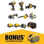 DeWALT 18V XR 5.0Ah 6 Piece Combo Kit DCZ601P2-XE