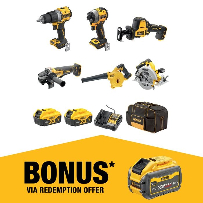 DeWALT 18V XR 5.0Ah 6 Piece Combo Kit DCZ601P2-XE