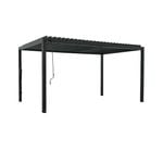 Backyard Discovery 4.9 x 3m Sarasota Galvanised Steel Louvered Pergola with Adjustable Sunshade Roof And PowerPort