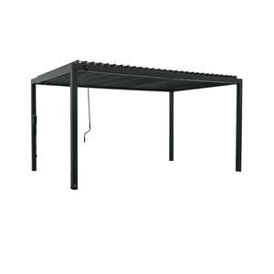 Backyard Discovery 4.9 x 3m Sarasota Galvanised Steel Louvered Pergola with Adjustable Sunshade Roof And PowerPort