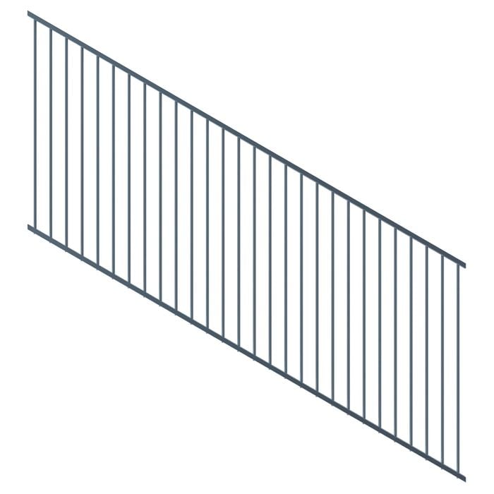 ProtectorAl 1201-2400W x 1200H Raked 16-30º Deep Ocean Flat Top Pool Fence Panel
