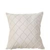 Anyhouz Pillowcase White Diamond Lattice Embroidered Decorative Cushion Cover