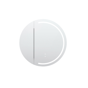 Attica 800mm Matte White Rolo Oval LED Shaving Cabinet With Powerpoint
