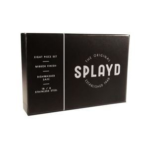 Splayd Black Label Stainless Steel 8 Piece Cutlery Box Set Mirror