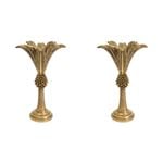 2PK LVD Queen Palm Candle Holder Medium Decorative Home Ornament Statue 14.5x24cm