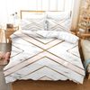 3D White Marble Texture Geometry Line Quilt Cover Set Bedding Set Duvet Cover Pillowcases SF94