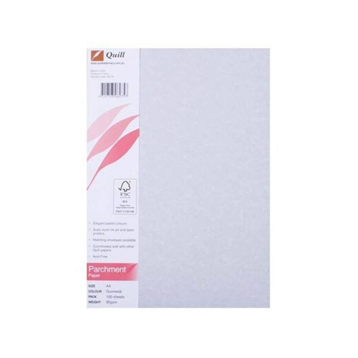 Quill A4 Parchment Paper (100pk) (Gunmetal)