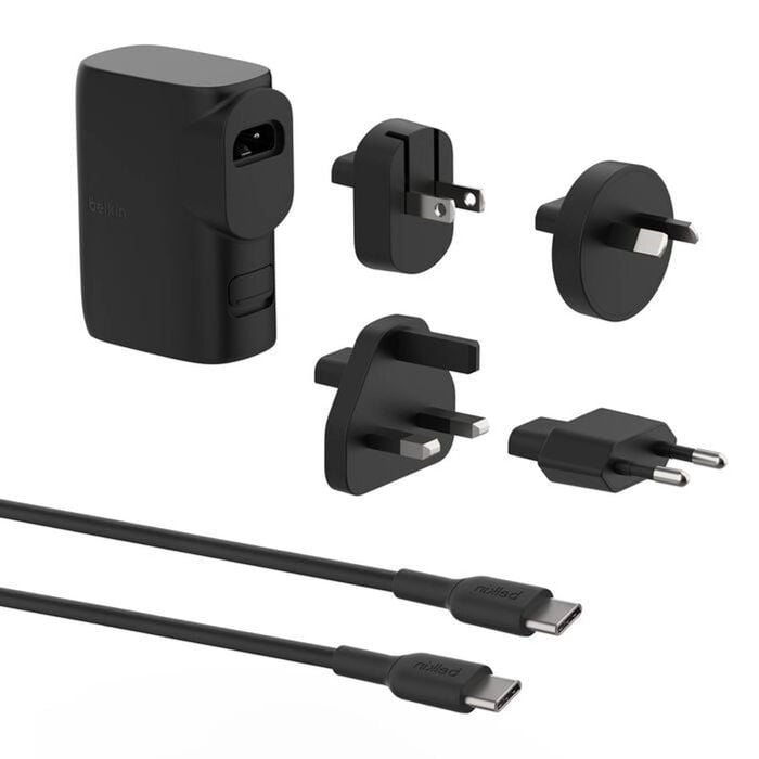 Belkin Boostcharge Charger 25w W/ Power Bank 5k & Adapter Kit - Black