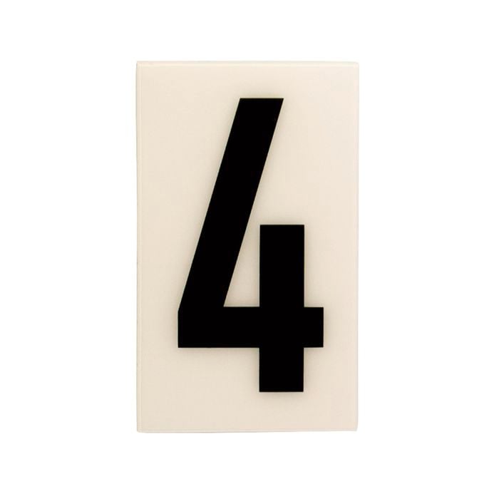 Sandleford 85 x 55mm 4 Black and White Self Adhesive Numeral