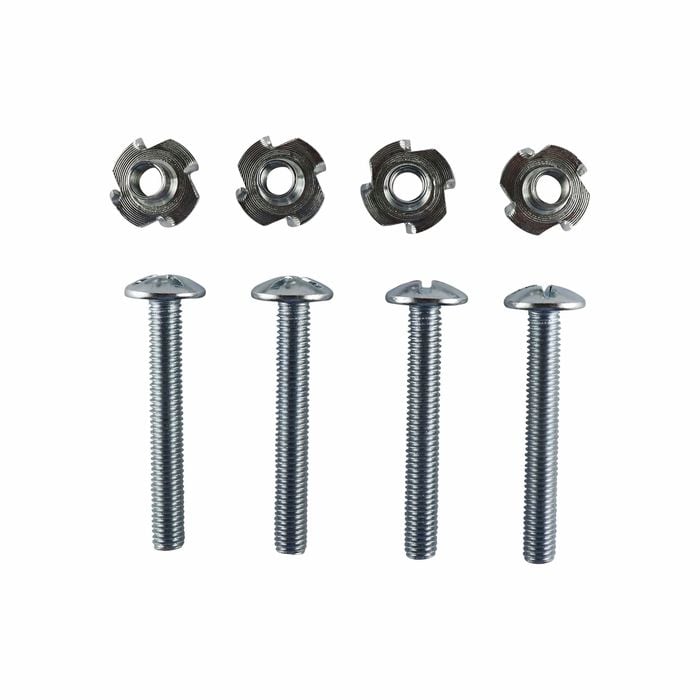 Everhang M8 x 60mm Zinc Plated Tee Nut and Bolt - 4 Pack