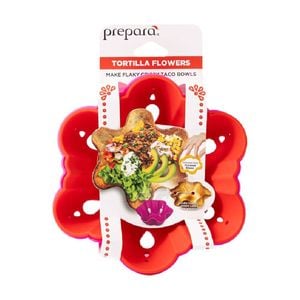 2pc Prepara Tortilla Flower Silicone Tray Kitchenware - Red/Pink