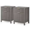 ALFORDSON Set of 2 Bedside Table Grey