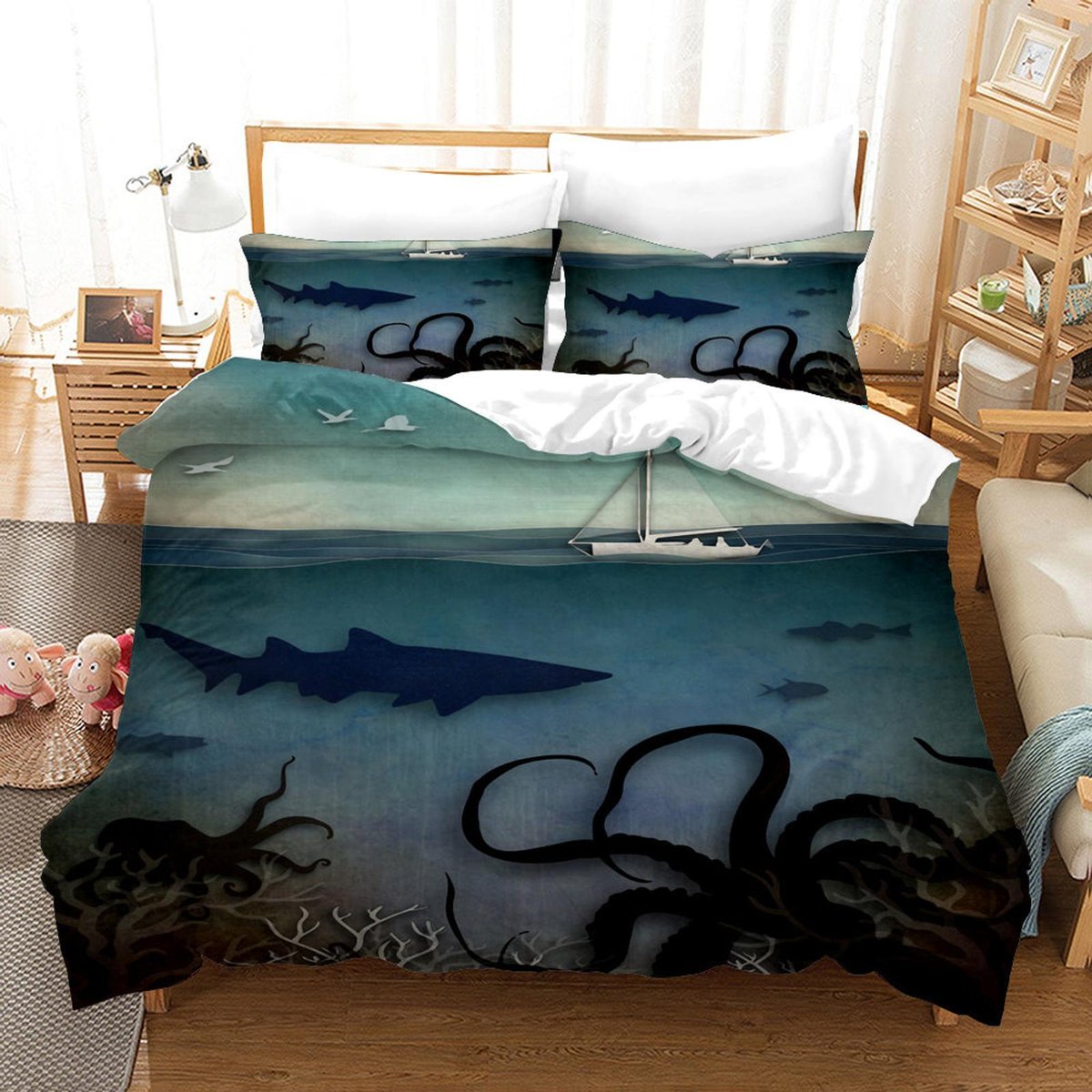 Ocean jurk 100% katoen - hummingbird