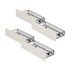 Oikiture 4x Trundle Drawers for Bed Frame with Wheels Metal Beige