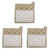 3PK NF Home & Entertaining Essentials Maison Potholder 20x20cm Striped Beige