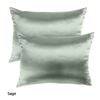 Royal comfort mulberry soft silk pillowcase twin pack sage standard