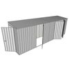Build-A-Shed 1.2 x 6.0 x 2.0m Tunnel Shed Tunnel Hinged Door with 3 Hinged Side Doors - Zinc