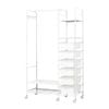 Levede Metal Open Wardrobe Clothes Rack with 6 Storage Boxes 94CM White