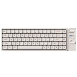 Iqunix Magi65 Pro Aluminum Low Profile Mechanical Keyboard (white) (gold Red Switch)
