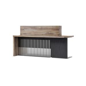 Modern Furniture AFTAN 180cm Reception Desk Right Panel - Warm Oak & Black