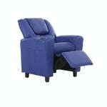 Oliver Kids Recliner Chair Sofa Children Lounge Couch PU Armchair - Blue
