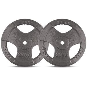 CORTEX 20kg Tri-Grip 25mm Standard Plate (Pair)  Weight Lifting Weight Plate Bars Home Gym Set
