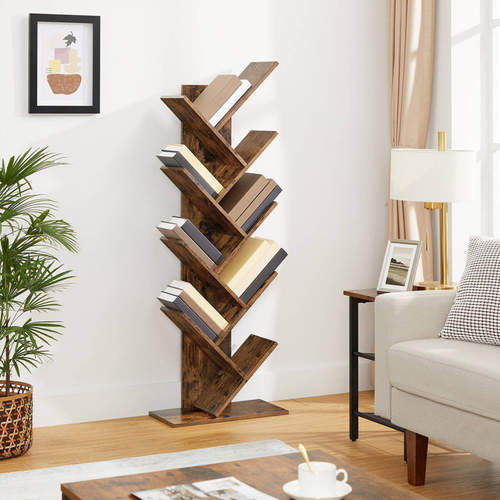 Vasagle
  8-Tier Wooden Display Storage Tree Bookshelf, Rustic Brown. I/N: 0383123