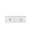 European Cabinetry Slim Half Moon Brass Bucharest TV Unit White