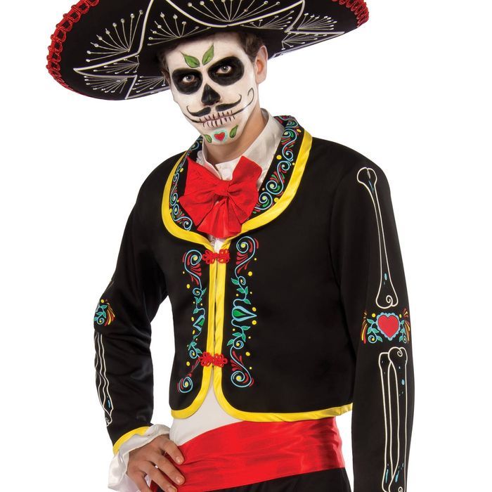Rubie's Day Of The Dead Senor Costume Jacket With Hat Adult Halloween Black