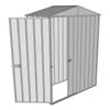 Build-a-Shed 1.5 x 0.8 x 2.3m Single Sliding Door Gable Shed with Single Hinged Side Door - Zinc