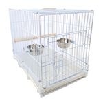 Collapsible Pet Carrier Cage Travel for Small Bird White Small Birds