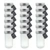 18PK Glass & Co Cleo Round Silver Lid Quilted Preserving Jar 350ml Clear