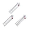3x 4pc Urban Products Kaya Bow Glass Straws Multicolour Set 20cm