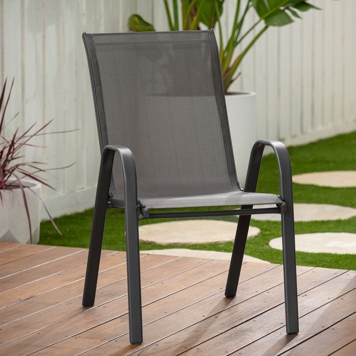 Marquee Charcoal Steel Sling Chair